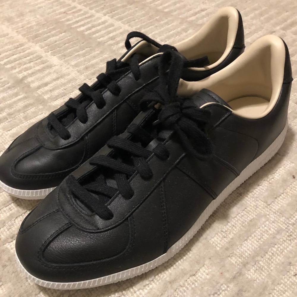 Adidas BW Army Premium Black Leather Trainers